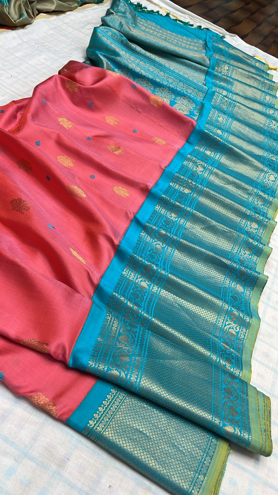 ✨✨Pure Gadwal Traditional Kuttu
 Kanchi Big Border Pattu Sarees ✨✨