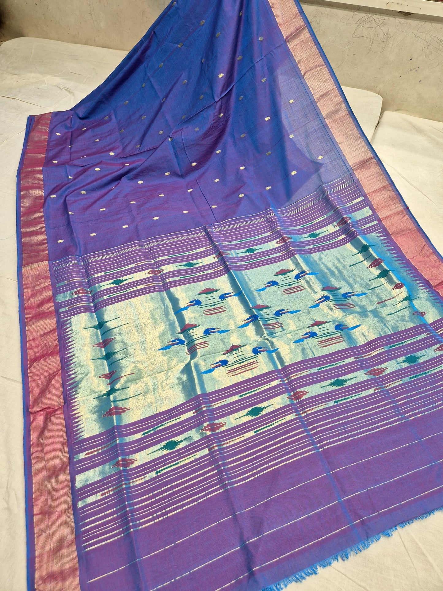 Spoorthi | Cotton Handloom Paithani Saree