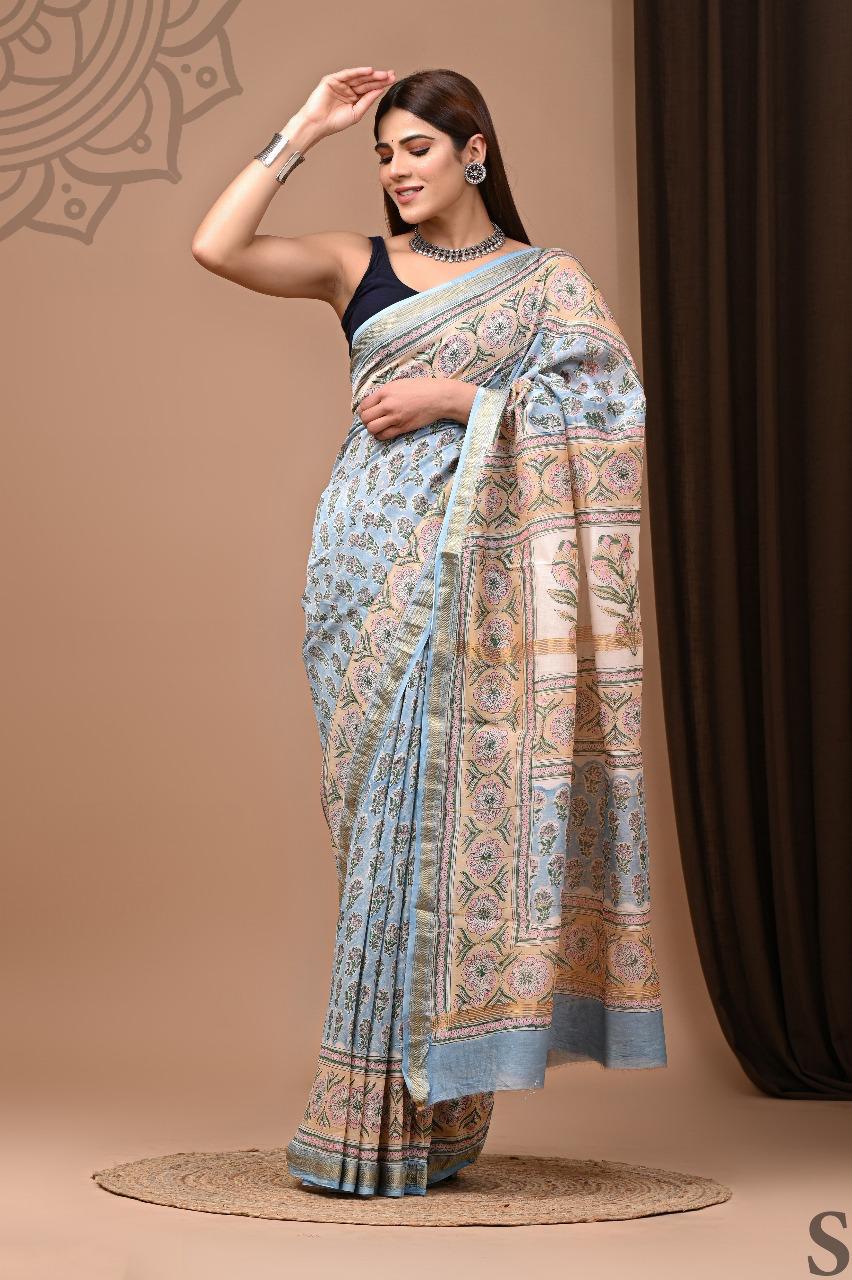 Manmayi | Block prints on cotton silk