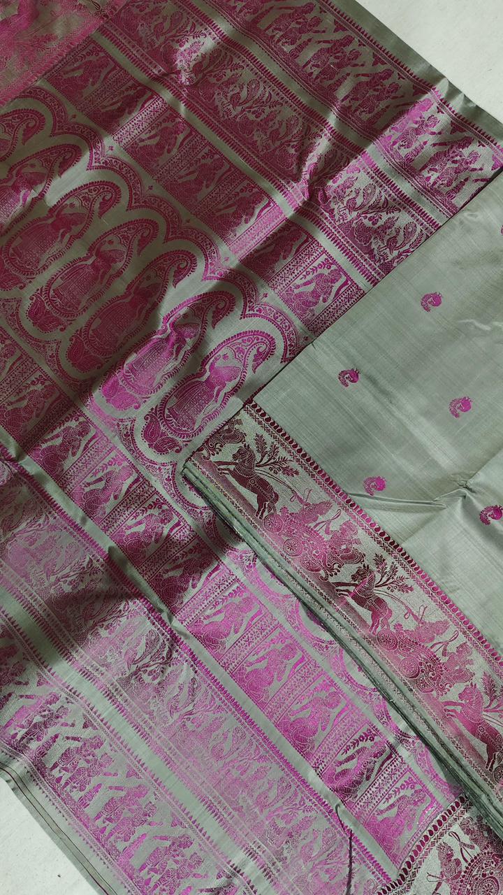 Balutara | Meenakari baluchari saree