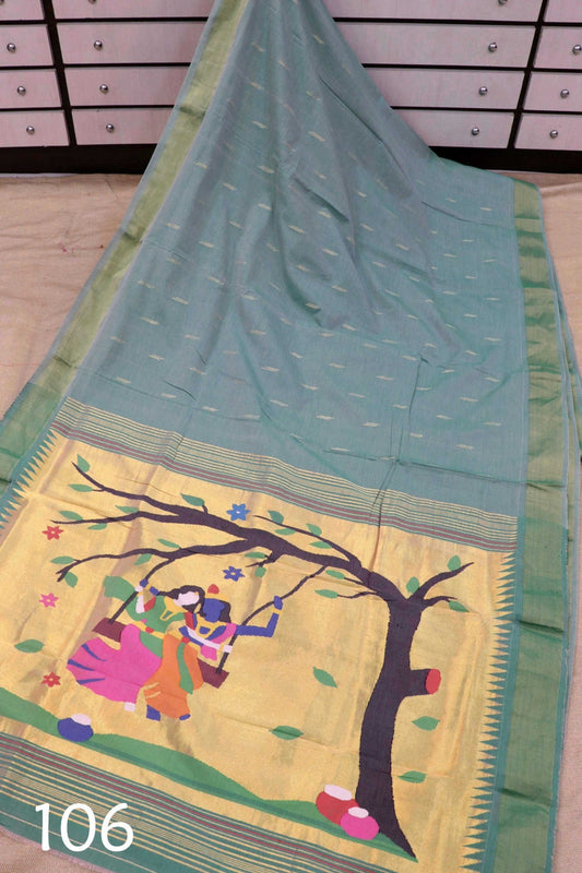 Gushali | Cotton Handloom Paithani Saree
