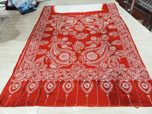 Cotton sorutuli handbatik saree with bp