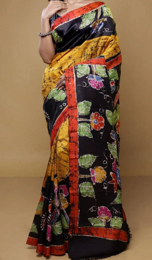 Basmira | Murshidabad Silk Batik Sarees