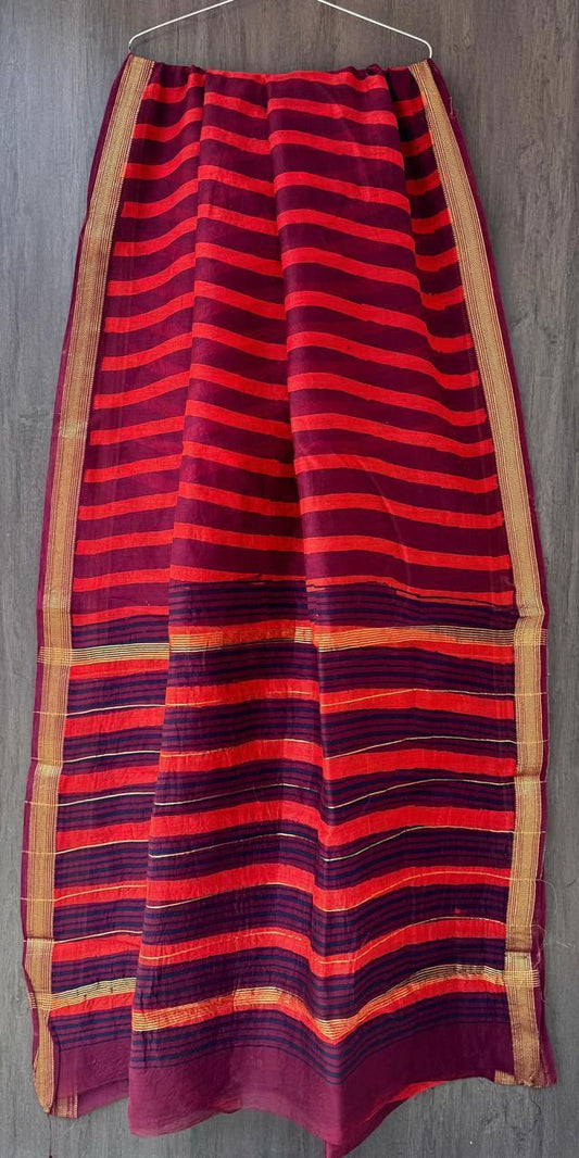 Bilvani | Block printed with Maheshwari border