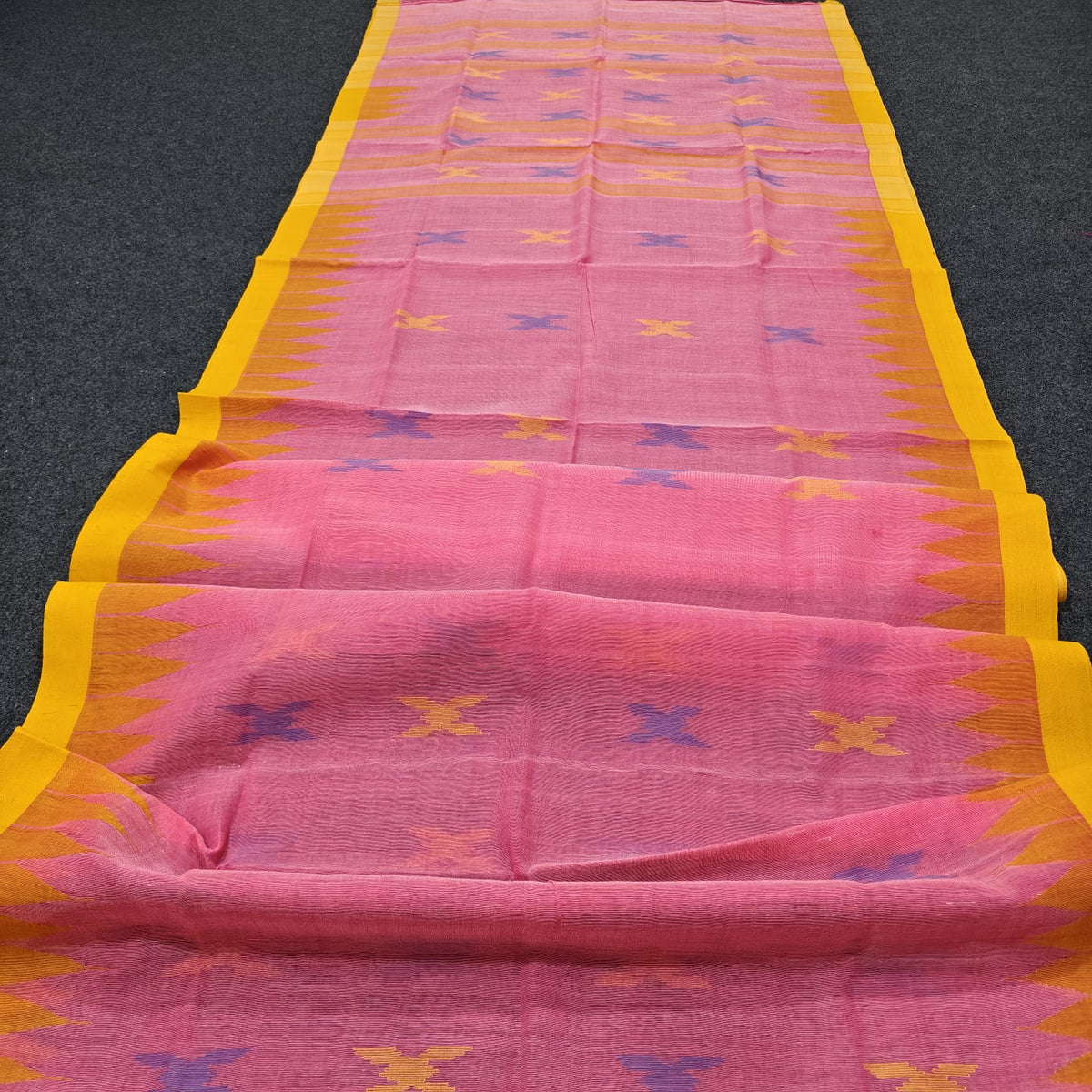 Authentic handloom
 monipuri cotton saree
With bp
