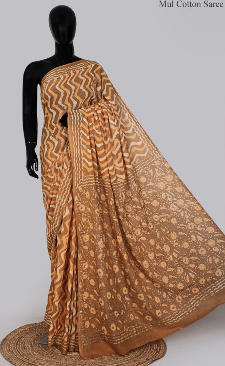 premium Traditional Mulmul CottonBeautiful Pure Soft Mulmul Cotton Sarees available*
Size: 6.30 mtr with blouse 