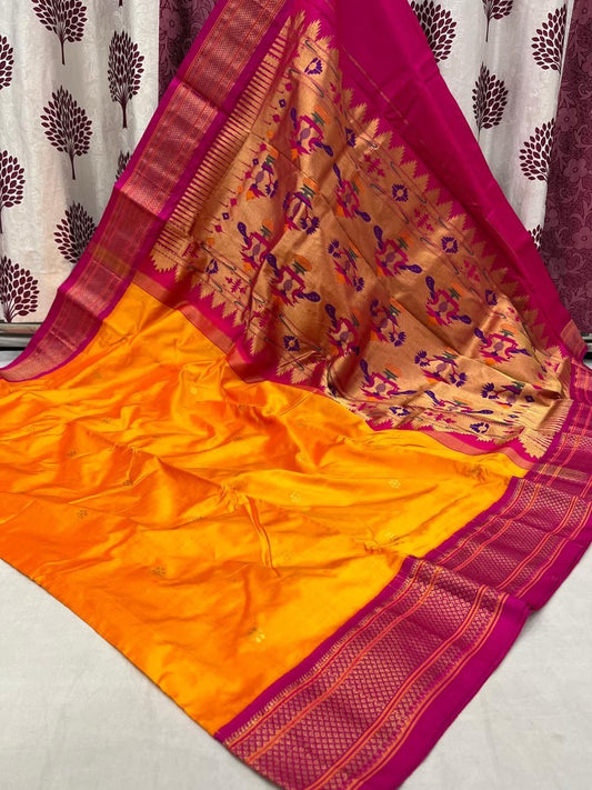 Puckett | Powerloom Kadiyal Paithani Silk Saree