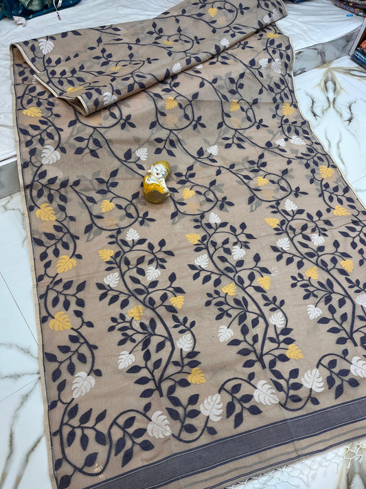 Jeya | Cotton Dhankai Jamdani Saree