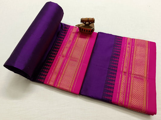 Bhavya-ilkal-pure-silk-saree | Plain Ilkal Pure Silk Saree