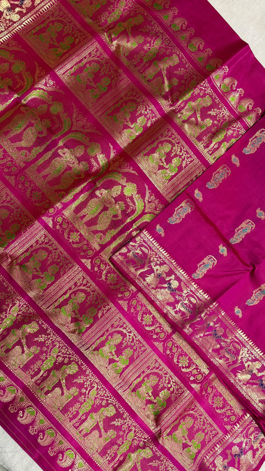Swarnachari Saree, Silk with blouse piece with silkmark