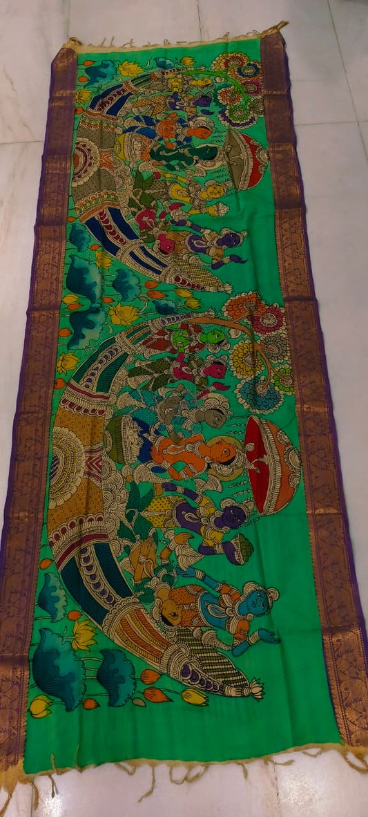 Kanika | Kalamkari Dupatta in Bangalore silk