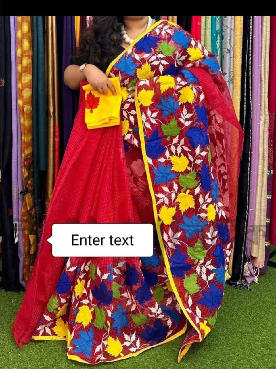 Huthkavi | Applique Cotton Silk Saree