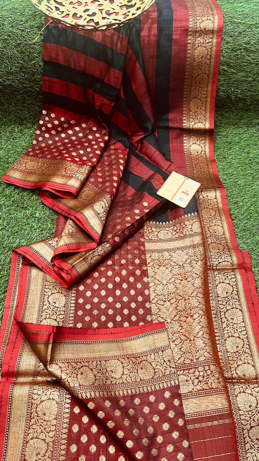 Gunjan-tussar-banarasee | Tussar silk Banarasee sarees