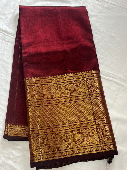Mangalagiri handloom pattu by cotton (silk cotton)
400/50 big Kanchi border saree with all-over plain pattu and tick weavings sarees 
Running zari lines pallu & plain blouse