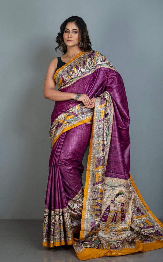 🪴New Design Of  Tussar By Ghicha Screen Print Silk Saree 
All Saree Comes  R Matching 
 Saree. Colour Tassels.
Hand Loom. Saree ..
Running Blouse..Pc ( Saree's Colour)
💯% Silk Saree Comes.With Silk Mark  Certificate (Tag)
Quality 💯% Assured