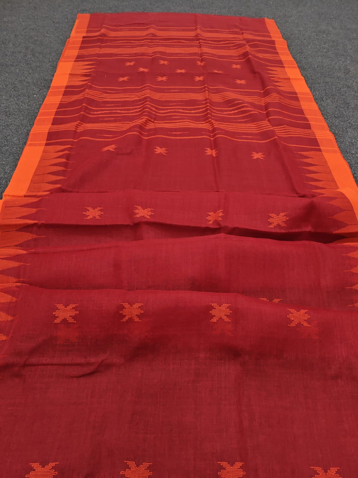 Authentic handloom
 monipuri cotton saree
With bp

