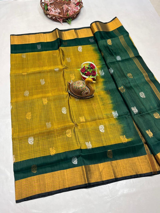 🥻UPPADA PATTU NEW 
  CHEKS BUTA
  SAREES 👌👌          