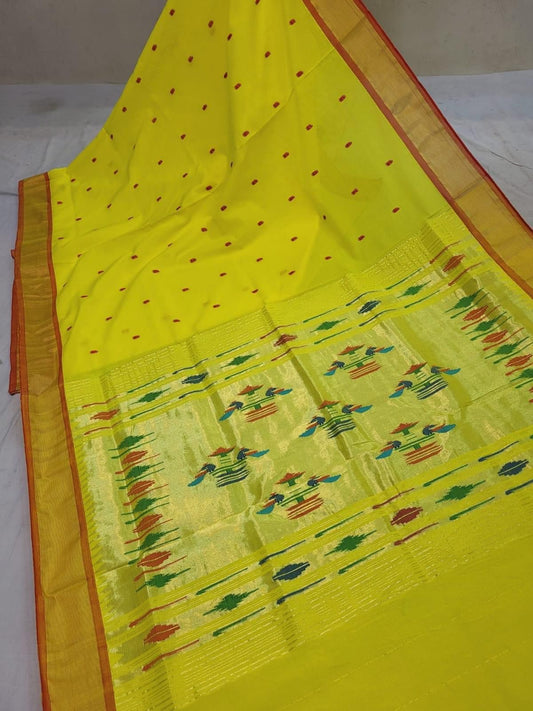 Vaishnavi | Cotton Handloom Paithani Saree