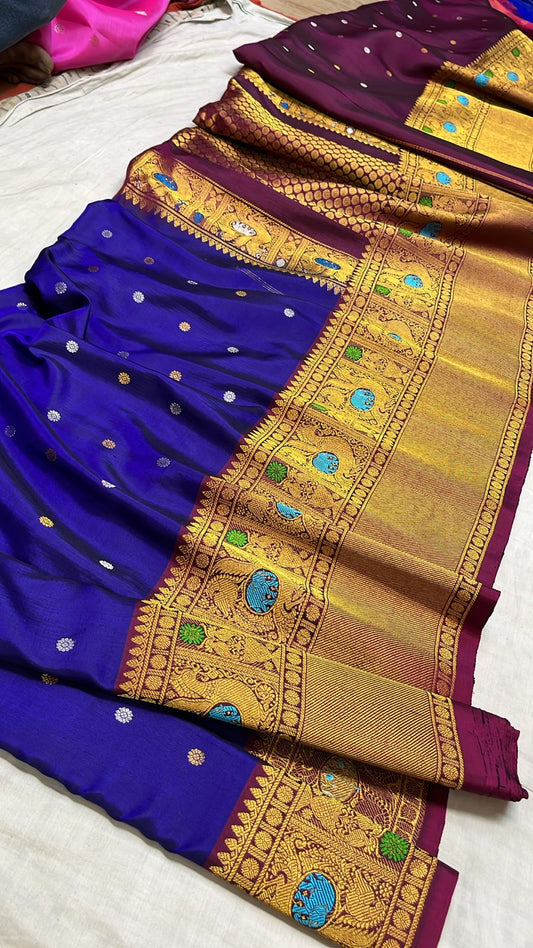✨✨Pure Gadwal Traditional
           Meenakari turning
           Border Pattu Sarees ✨✨