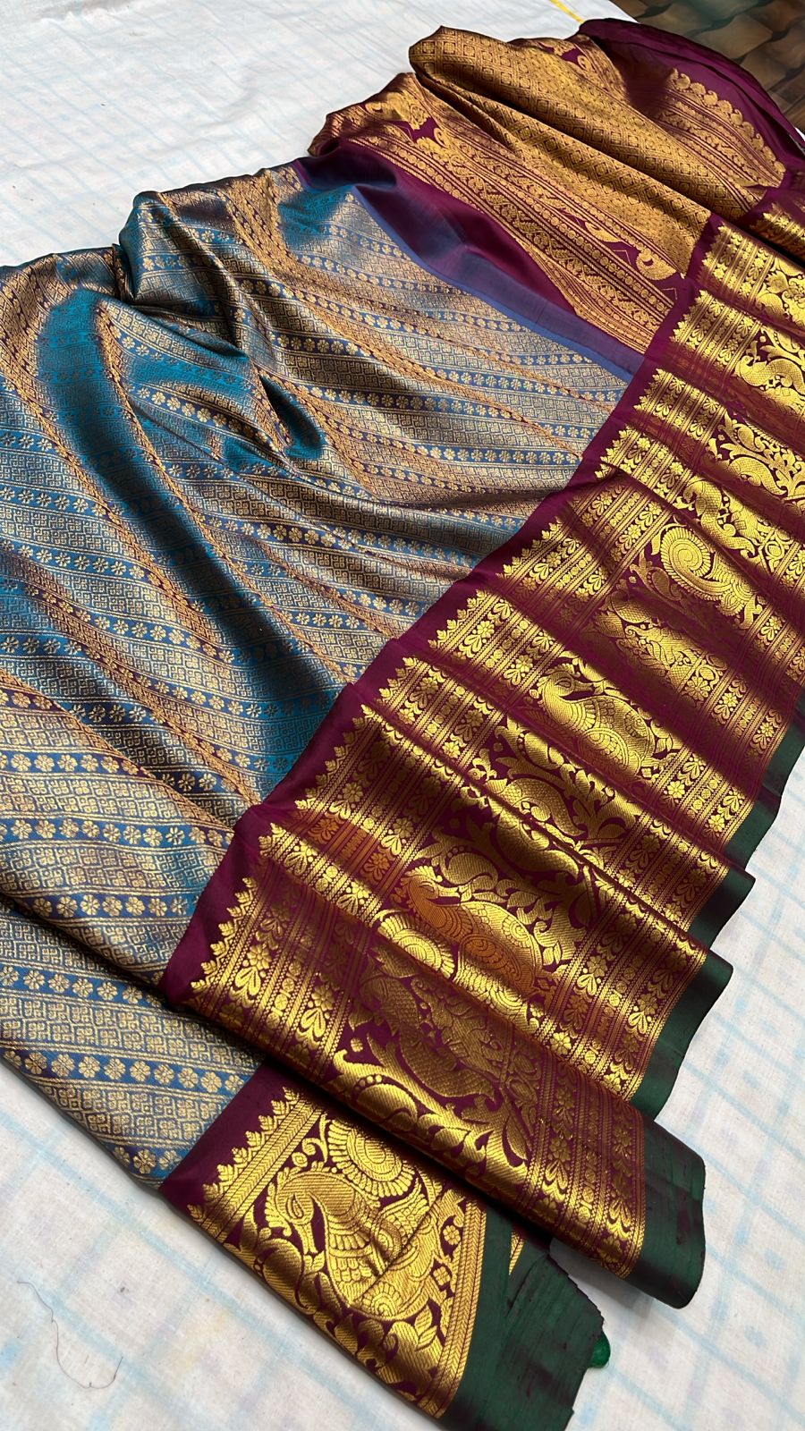 ✨✨Pure Gadwal Traditional
          Border Brocade 
          Pattu Sarees ✨✨