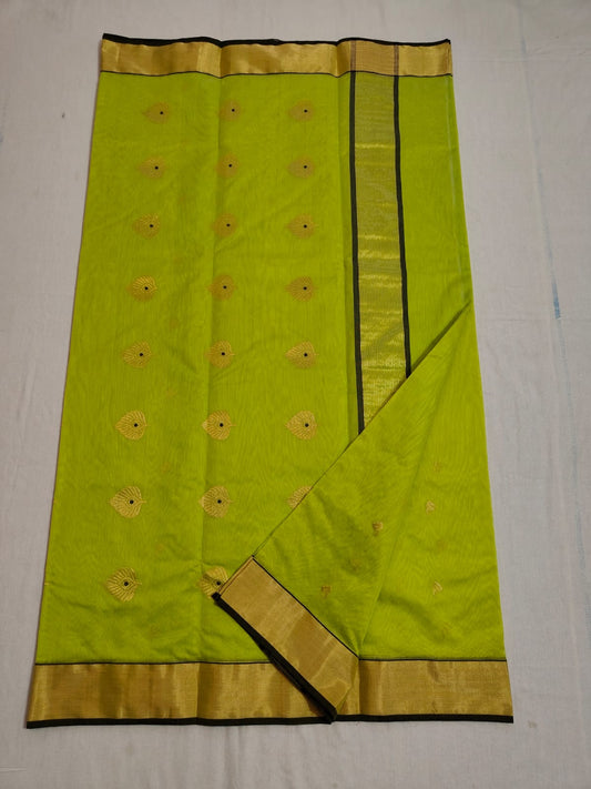 Silk y cotton 
Chanderi
 saree 
