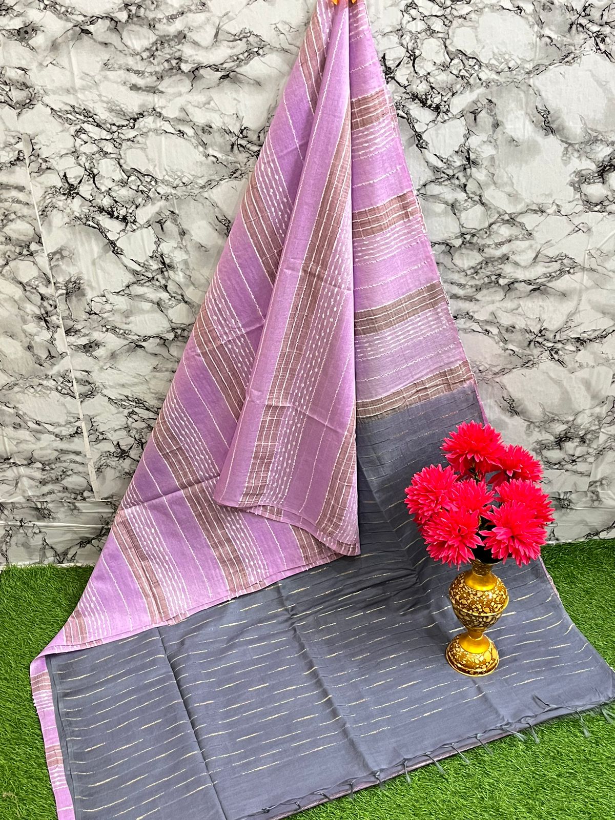 Fabric basbara. Silk. 
Running blouse 
Best quality 👌
All. Colour unlimited available 