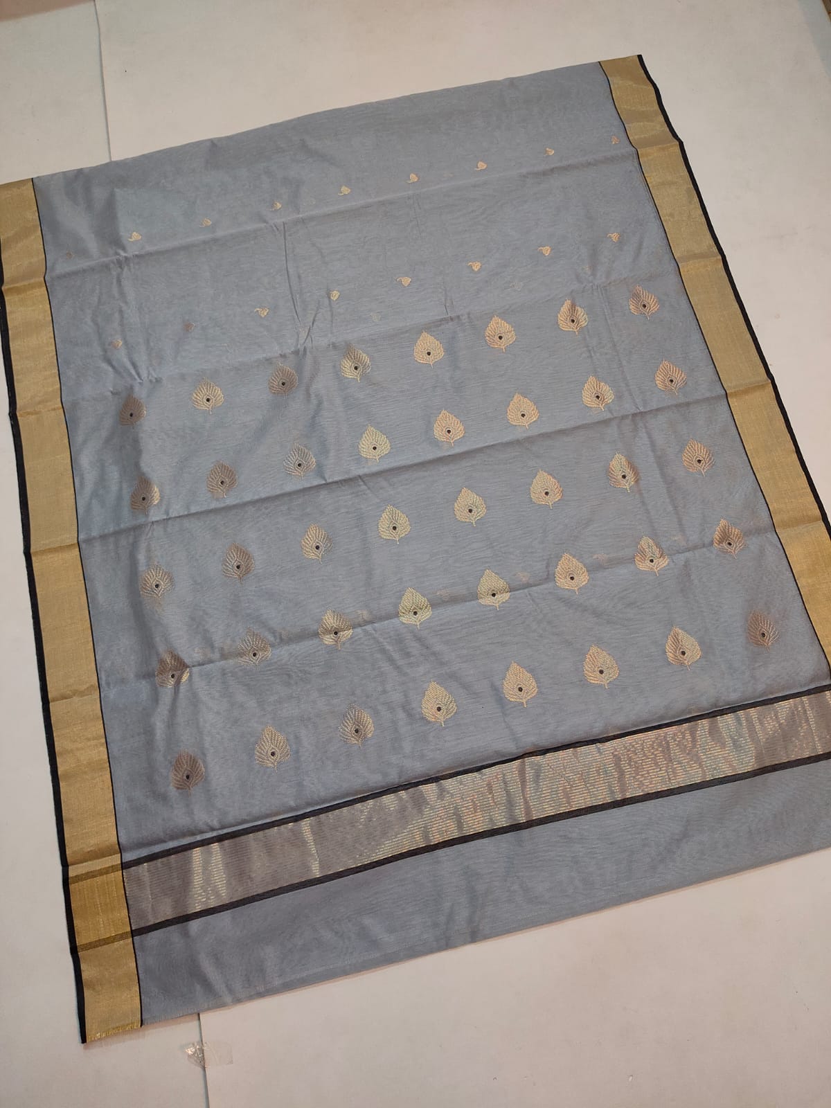 Silk y cotton 
Chanderi
 saree 
