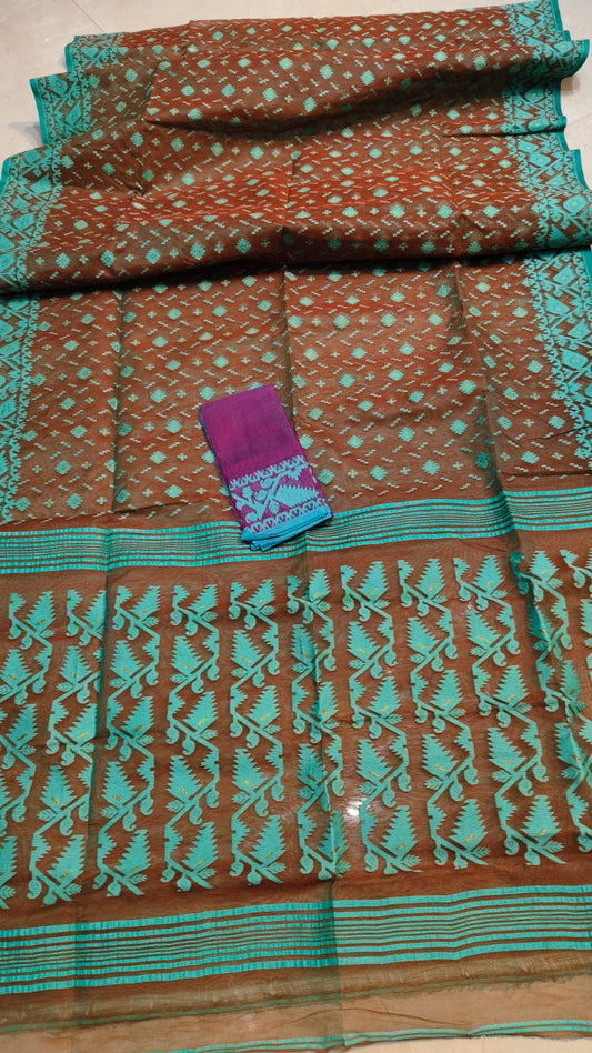 Janakiya | Half Silk Jamdani