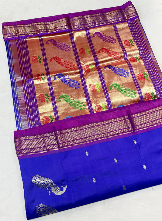 Trevika | Pure handloom silk paithani