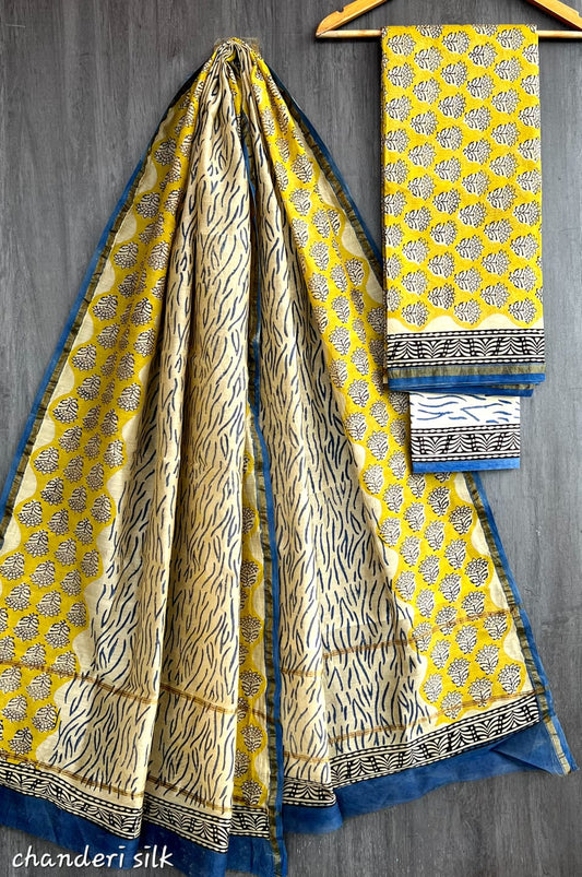 Fernandez | hand block printed chanderi sarees