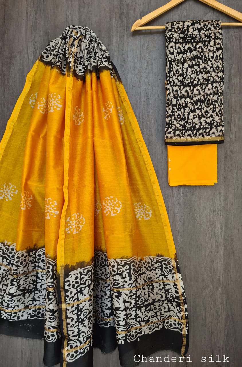 Haldar | hand block printed chanderi sarees