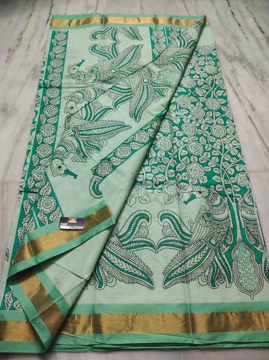 Manrayan | Mangalagiri Screen Printed Saree
