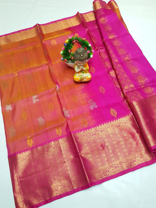 🌹uppada pattu🌹
💐🌹 Kanchi border Kalanjali buta sarees 
 🌹Good quality 💐👌👌👌
 Fabric: uppada pattu/pattu 💐💐