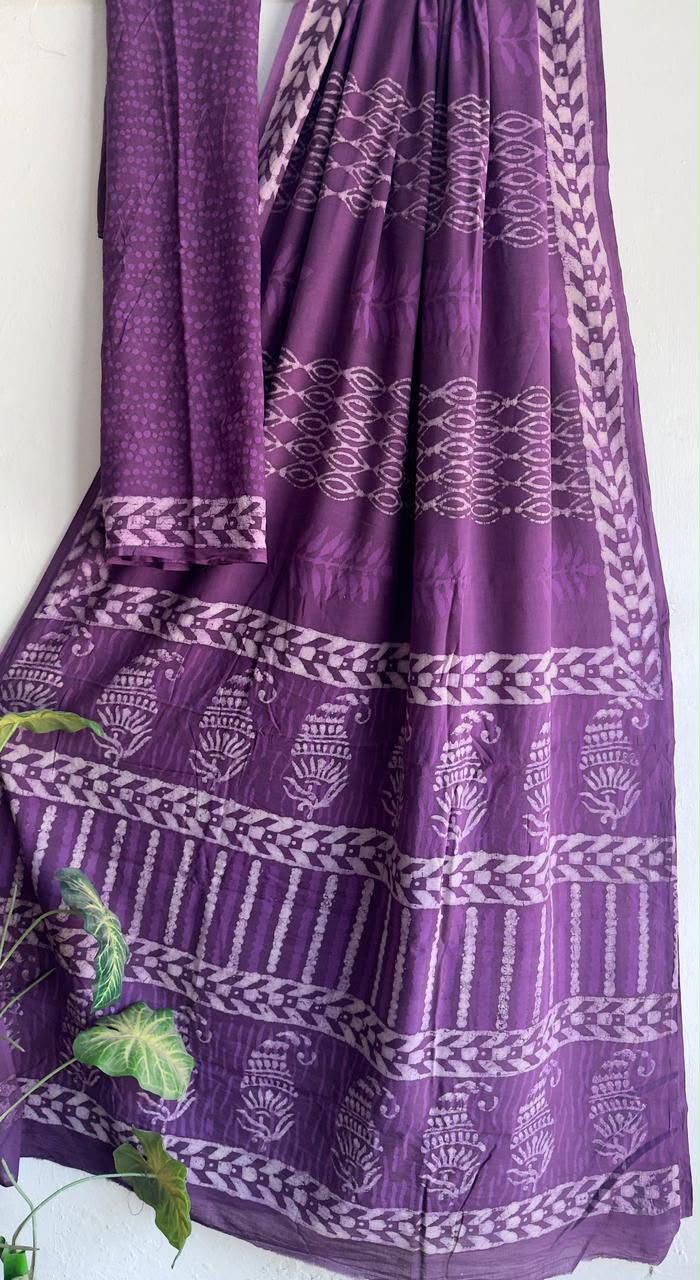 block prints on mul cotton