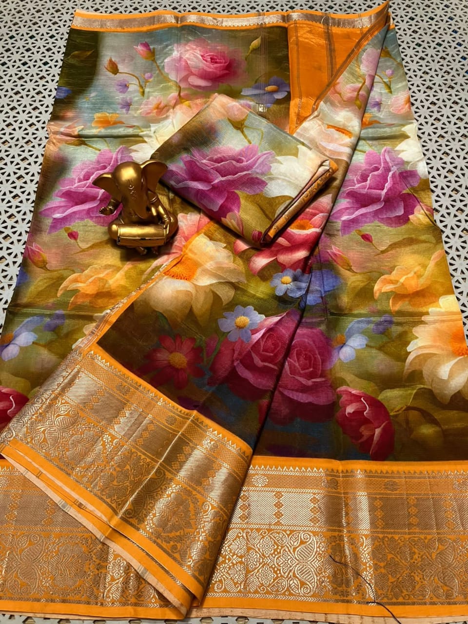 Meenal | Digitally printed cotton silk saree