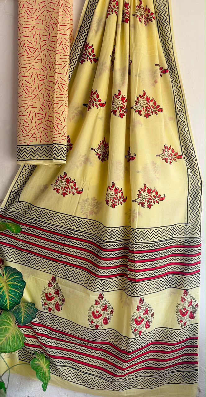 block prints on mul cotton