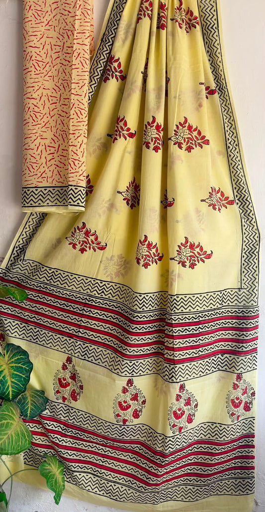 block prints on mul cotton
