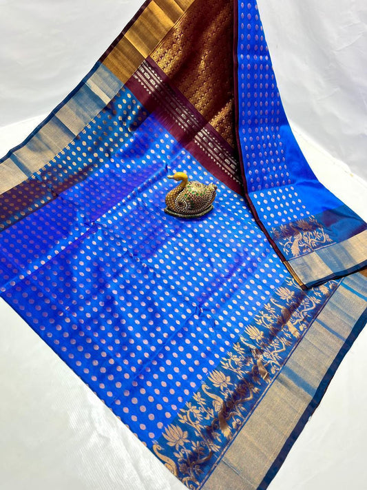 Ujjeshika | Uppada Pattu Saree with all over buttis