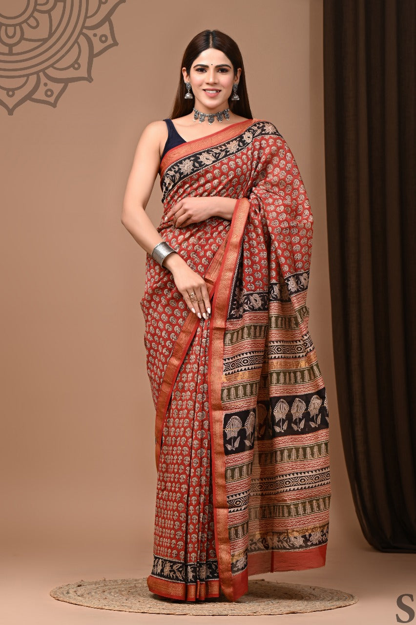 Mugdha | Block prints on cotton silk