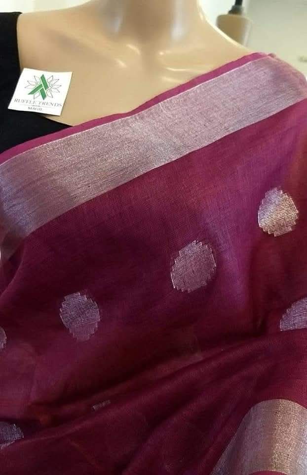 Layanvisha | Linen Cotton Saree