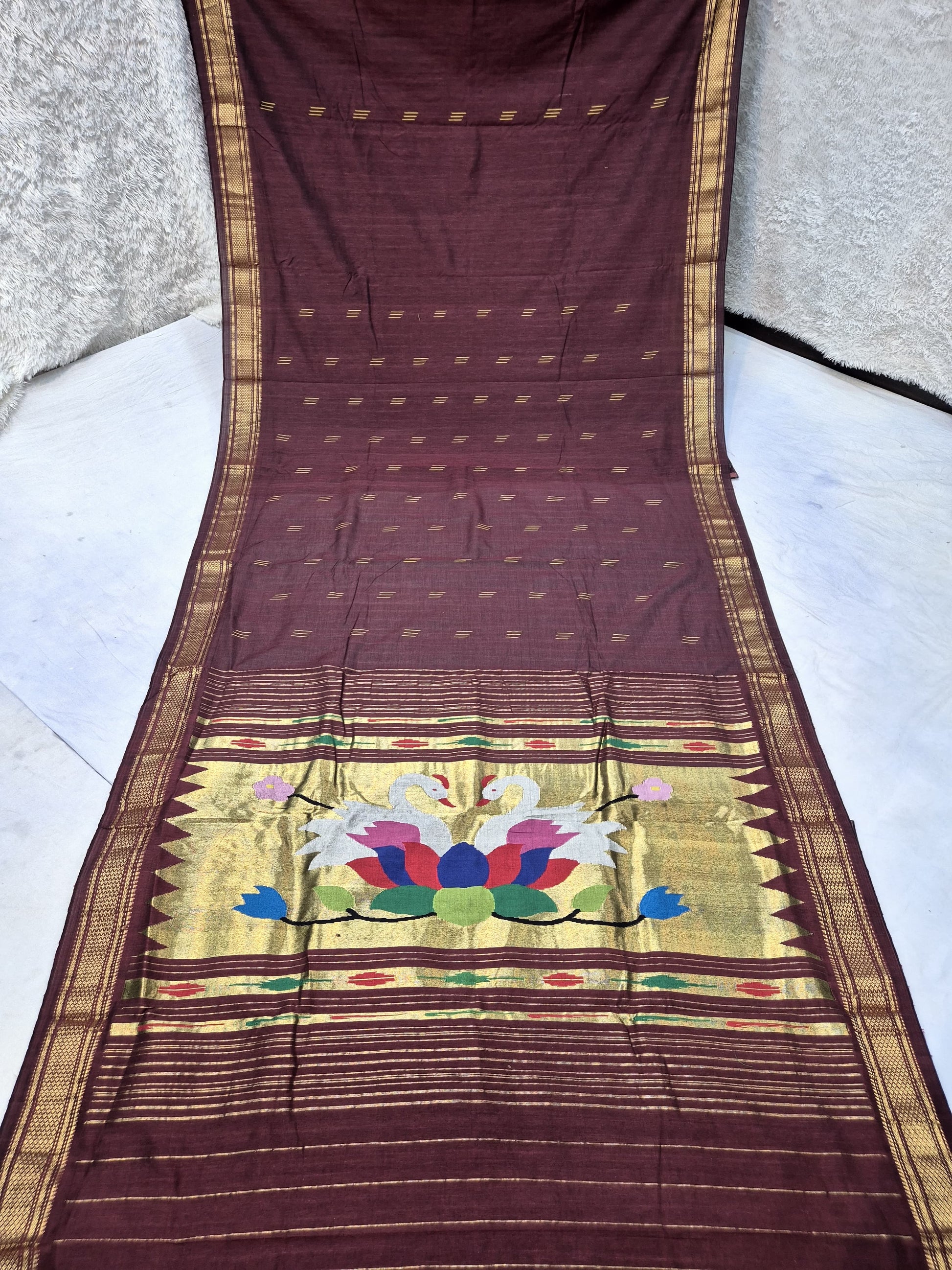 Pure Cotton handwoven paithani saree