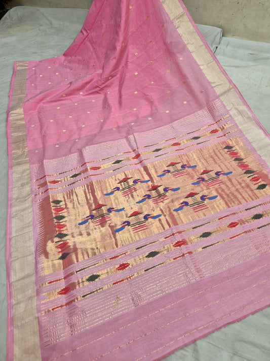 Paishika | Cotton Handloom Paithani Saree
