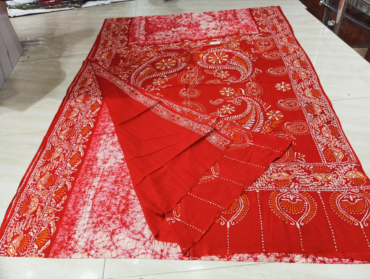 Cotton sorutuli handbatik saree with bp