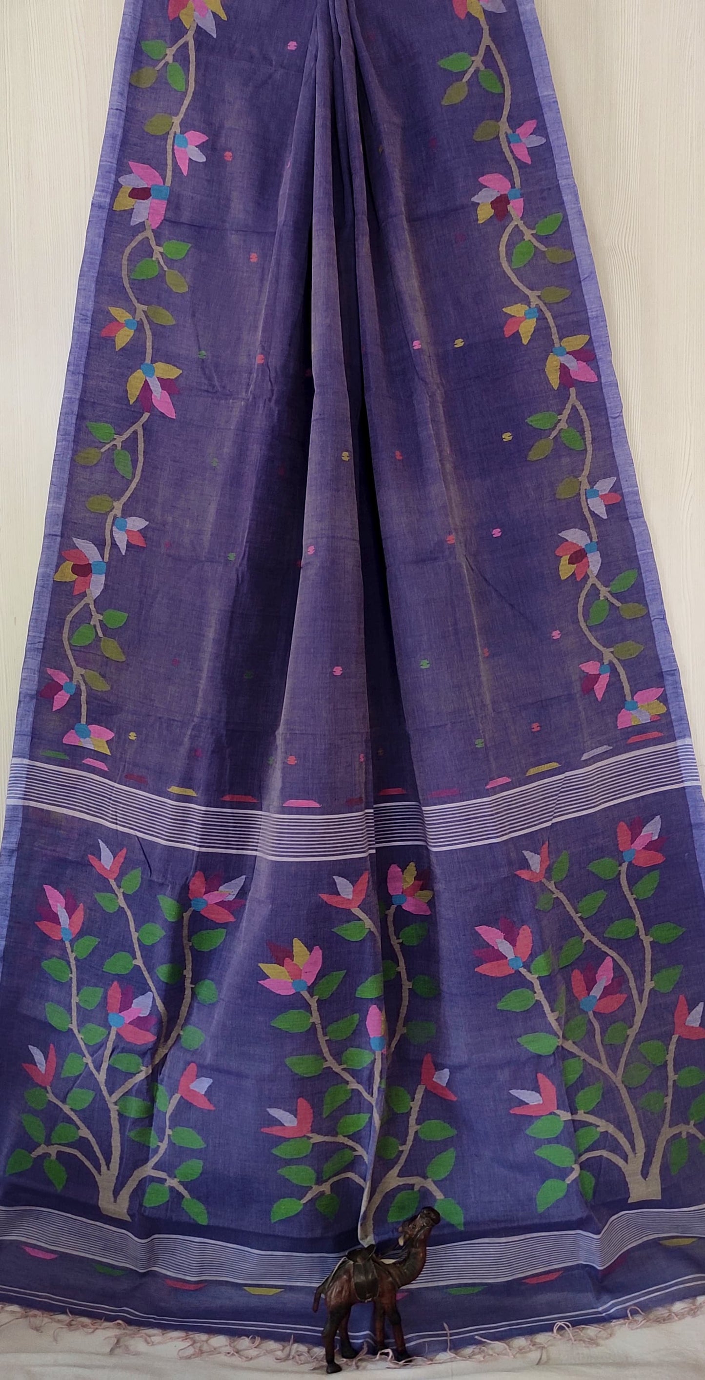 Jayakumari | handwoven Cotton Needlework jamdani saree