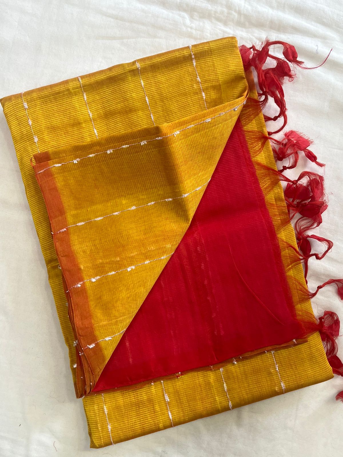 **Material **:- Mangalagiri handloom pattu by cotton 

**Model **:- all-over zari lines model sarees 

Contrast zari lines pallu & blouse