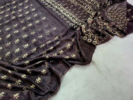 Subhash | block printed by hand on Kota Doria cotton sarees