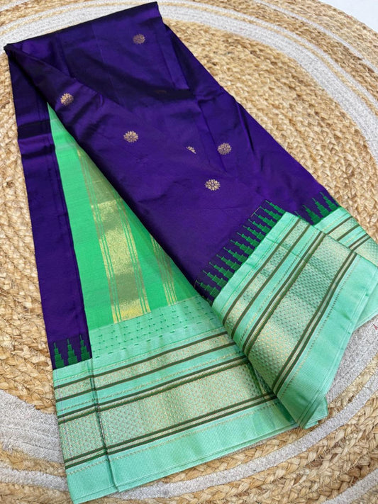 *All New Colours* 

*Exclusive silk ilkal saree*
*Pure silk korvai temple border* with *body butta* design superior quality ilkal saree & contrast blouse 
6.10mtrs length 
Full body pure silk 
Border, pallu & blouse semi silk
