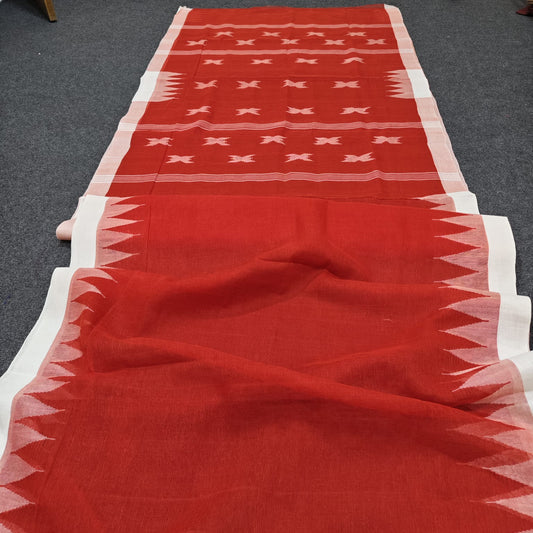 Authentic handloom
 monipuri cotton saree
With bp
