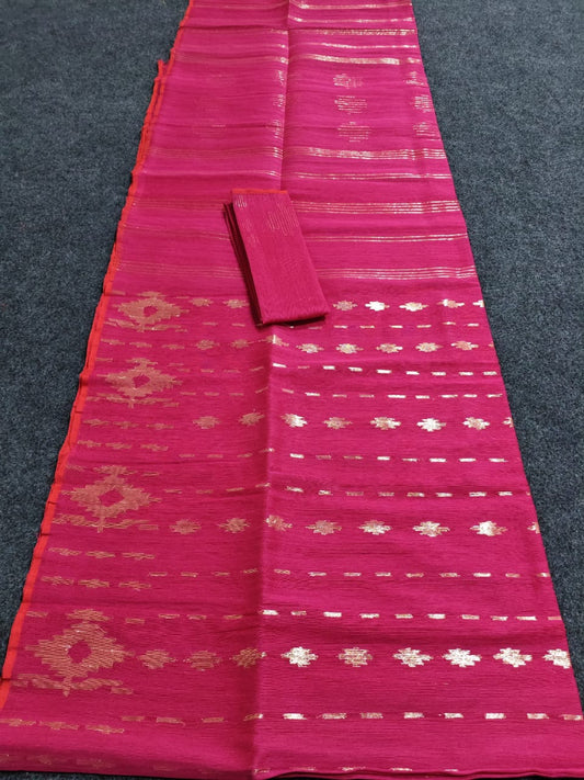 Juperon | Cotton Silk Jamdani Saree