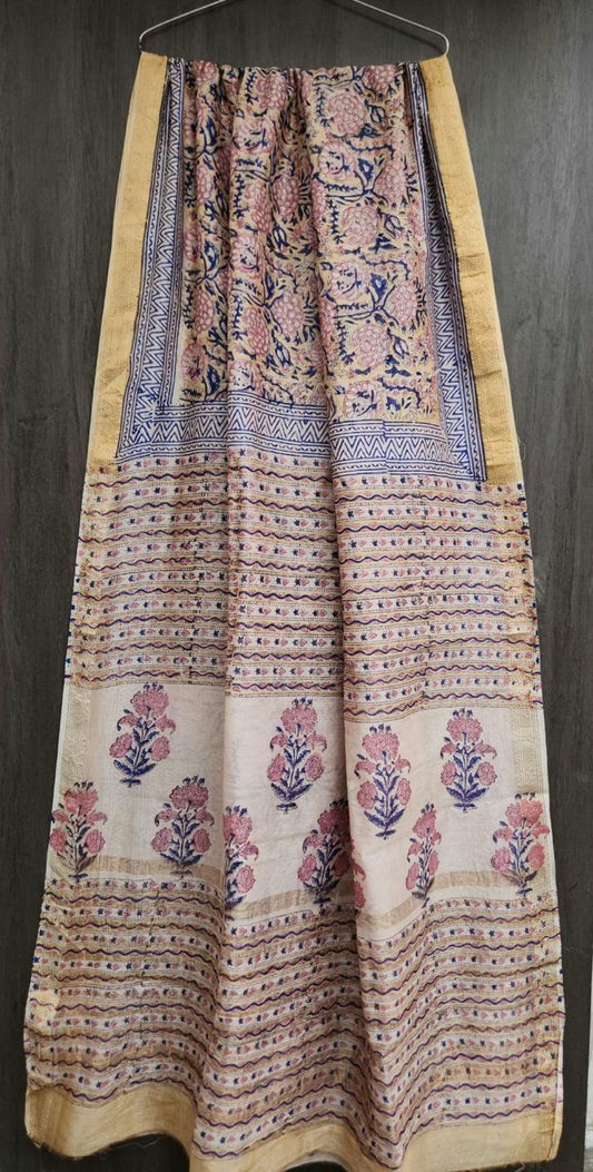 Birva | Block printed with Maheshwari border